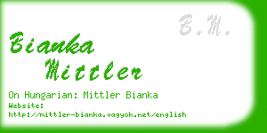 bianka mittler business card